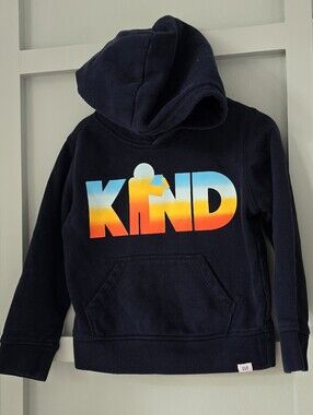 Gap Kids Navy 'KIND' Graphic Hoodie Sweatshirt